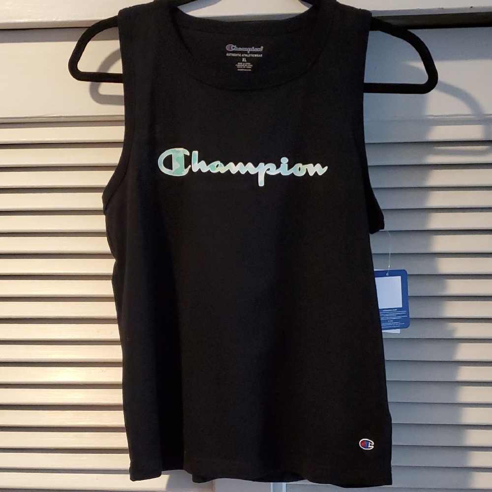Champion Girl's Black Tee Shirt Size XL